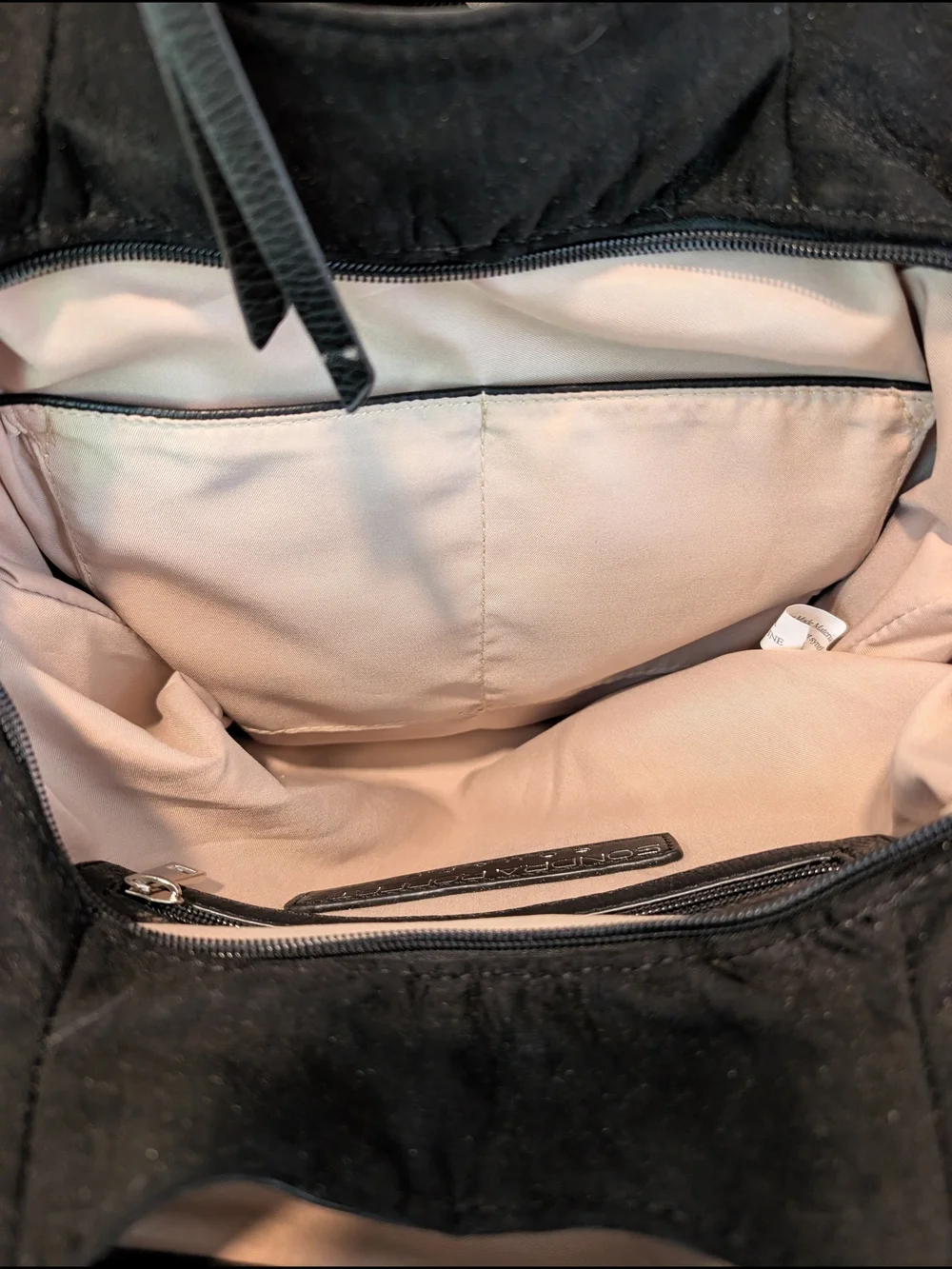 NWT Sondra Roberts Squared Hobo Style Bag In Black